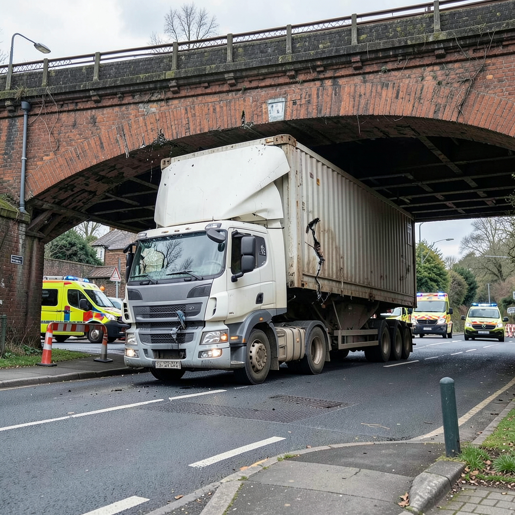 No injuries as lorry hits Bicester railway bridge in early hours
